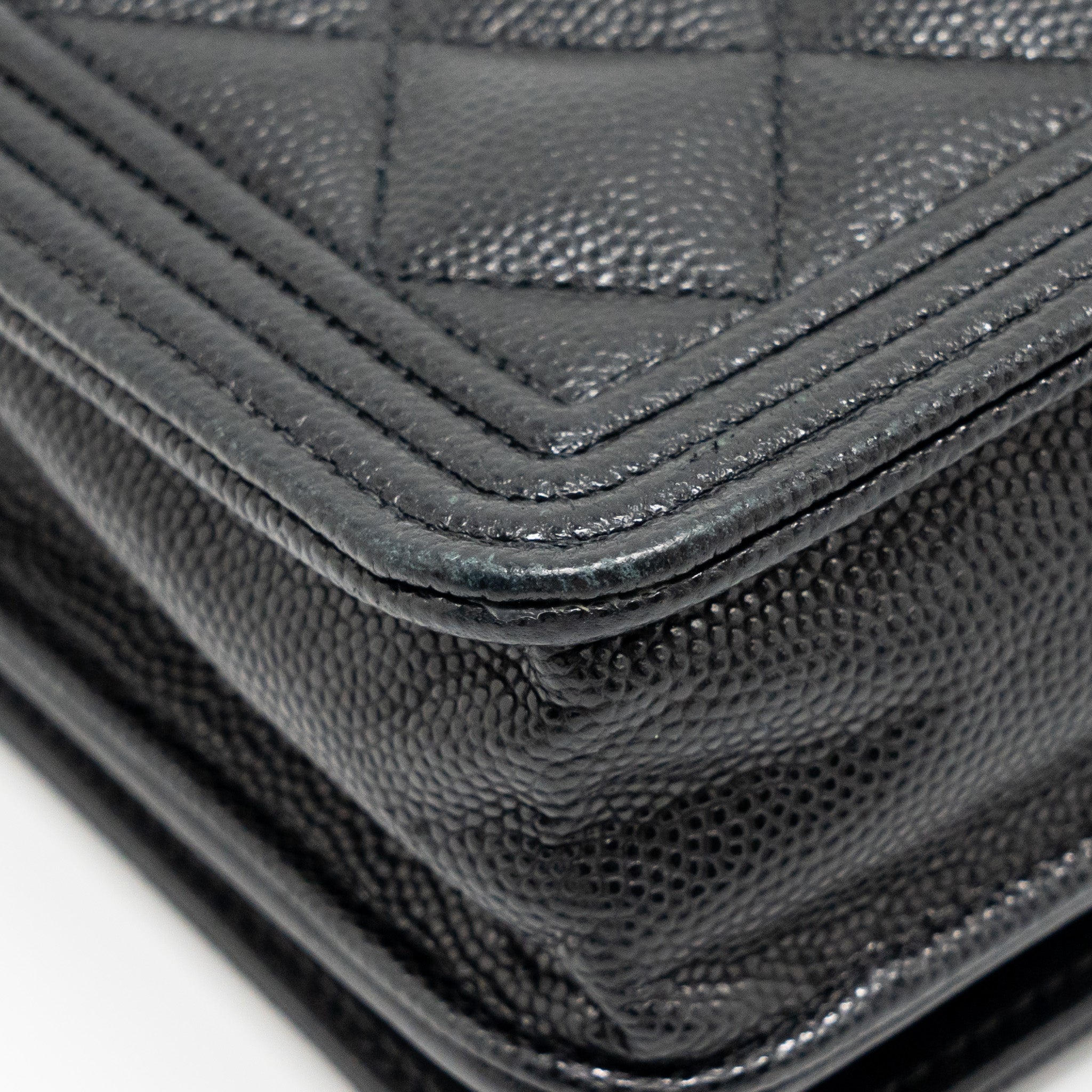 Chanel Boy Wallet on Chain Caviar BLack