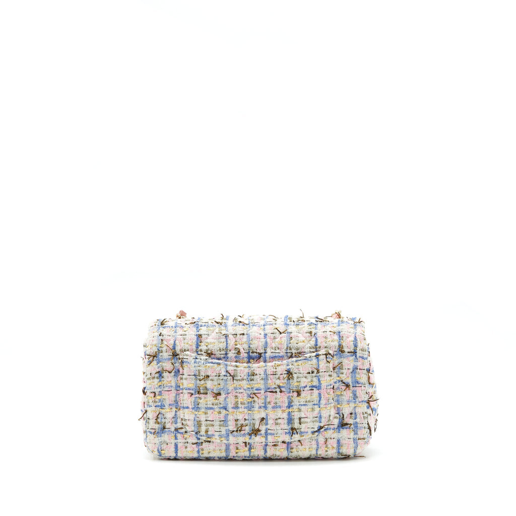 Chanel Mini Rectangular Flap Bag Tweed Multicolour L
