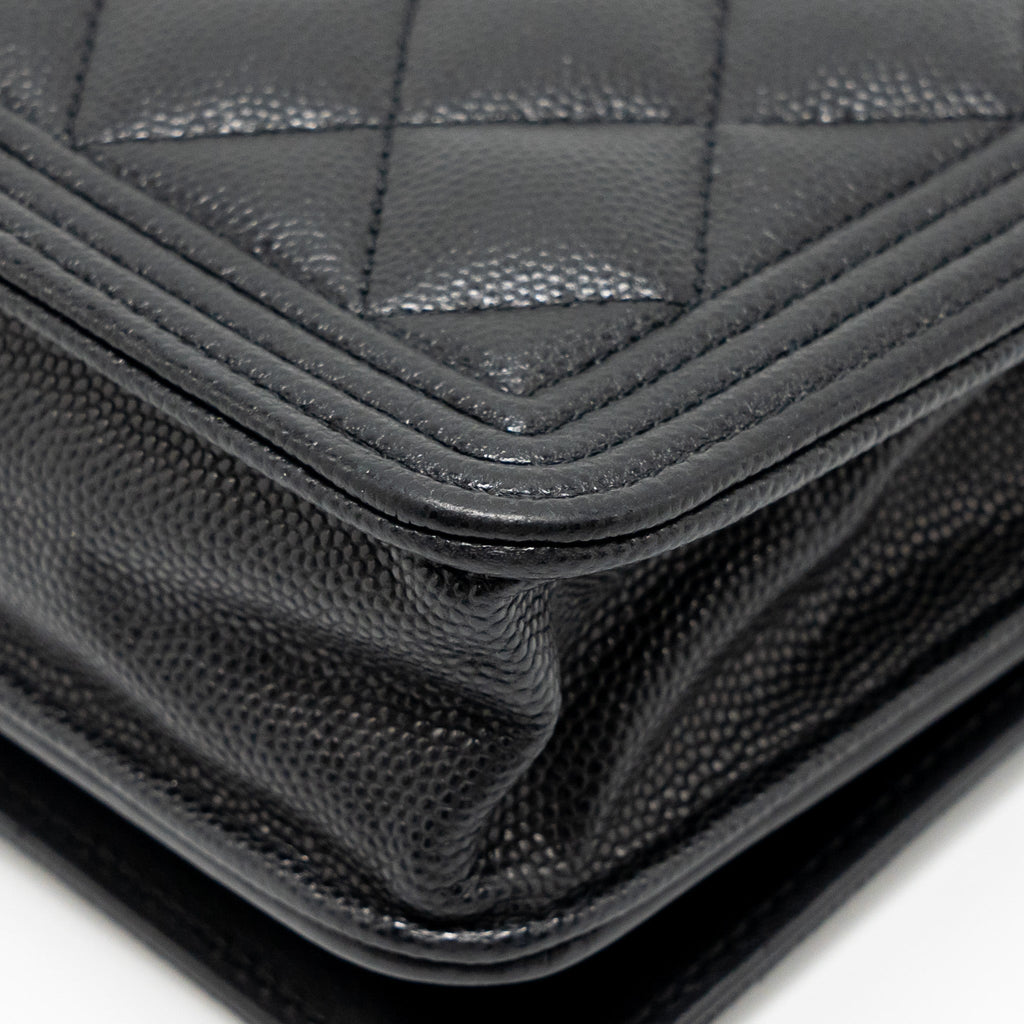 Chanel Boy Wallet on Chain Caviar BLack