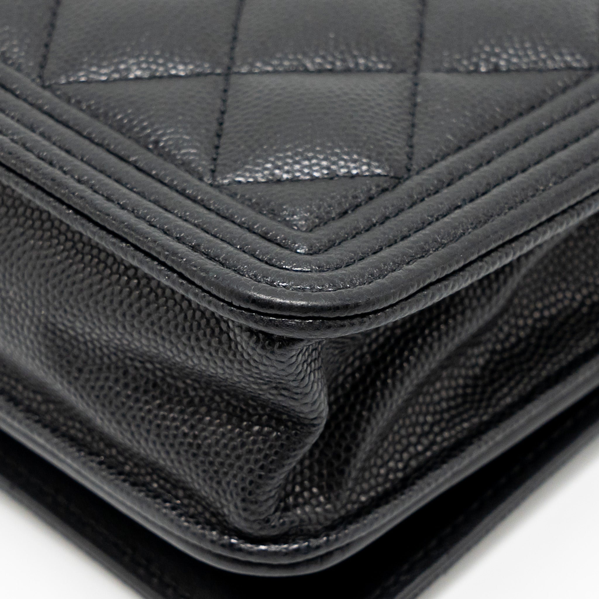 Chanel Boy Wallet on Chain Caviar BLack