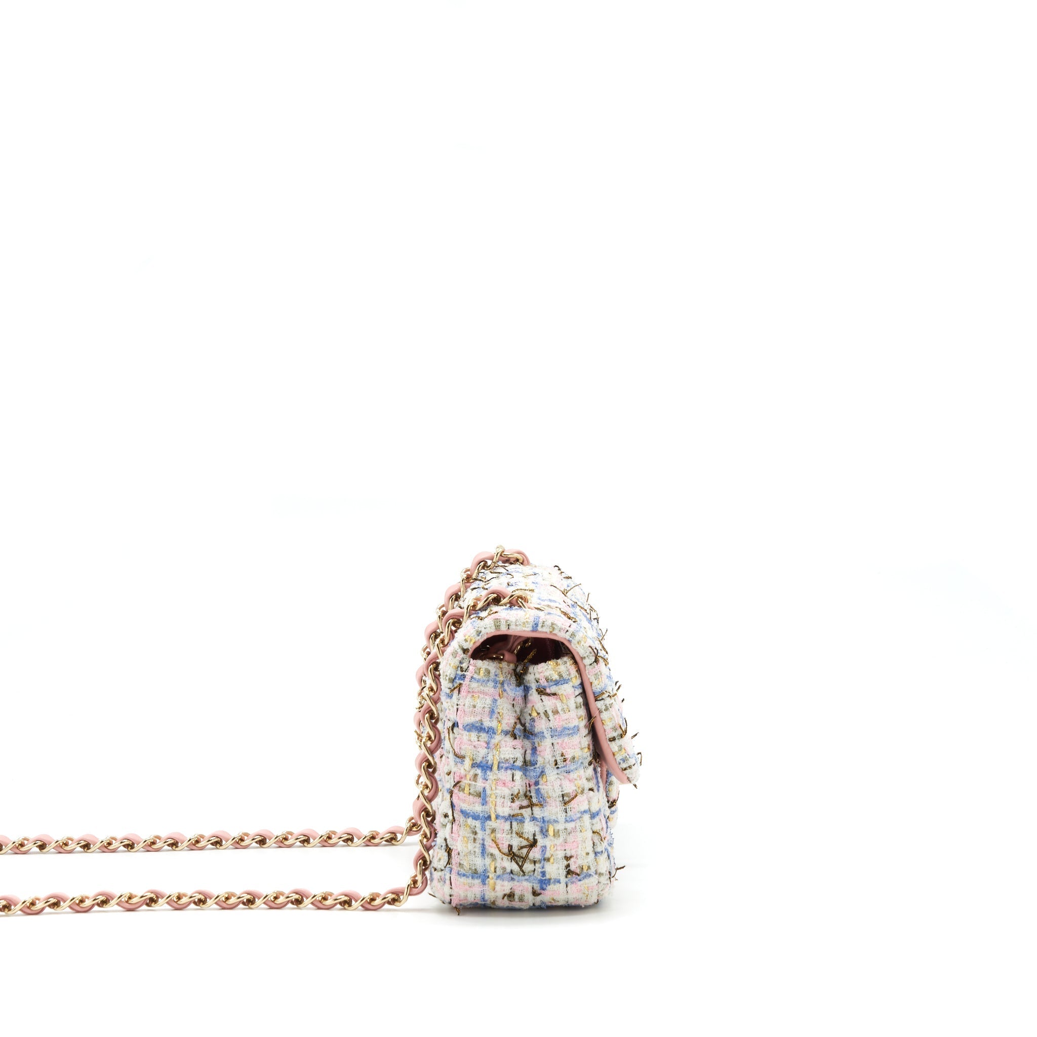 Chanel Mini Rectangular Flap Bag Tweed Multicolour L