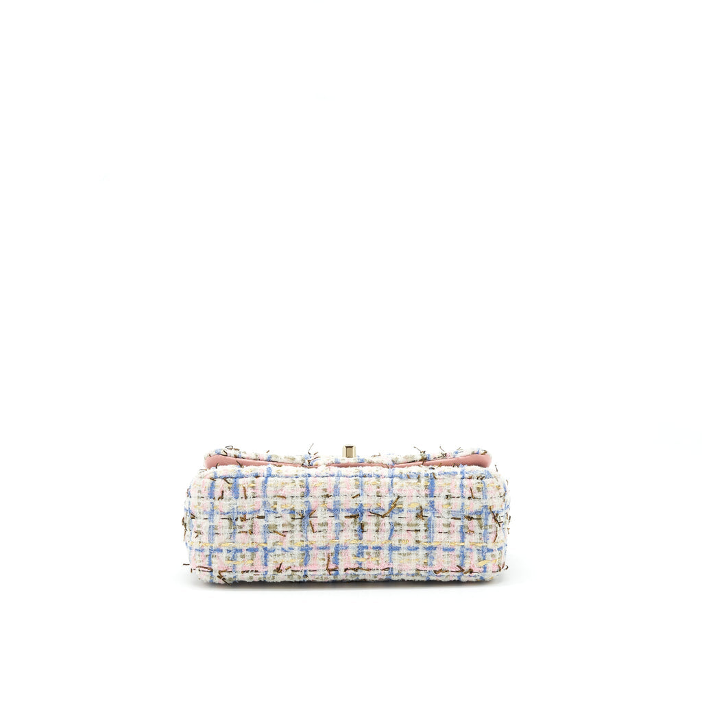 Chanel Mini Rectangular Flap Bag Tweed Multicolour L