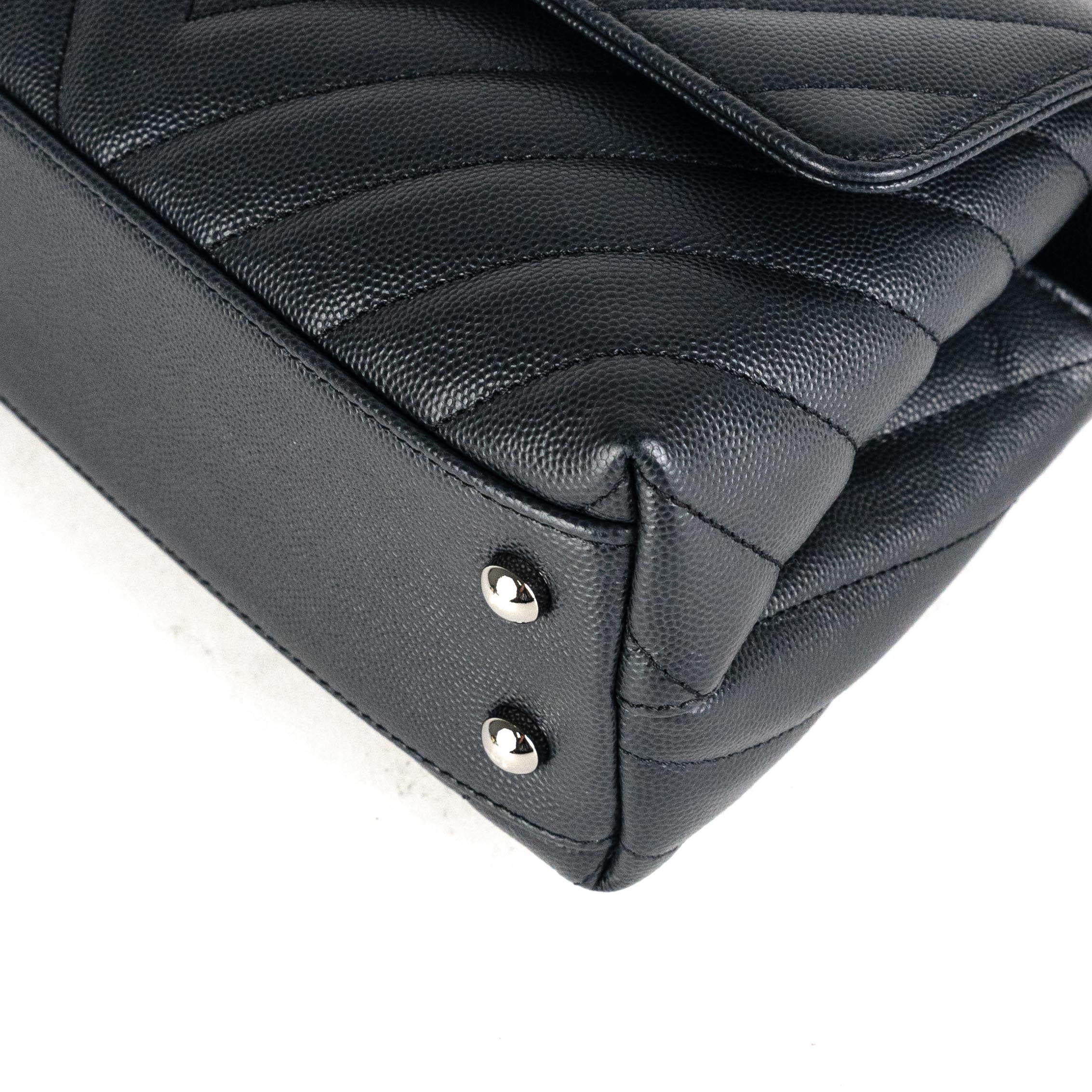 Chanel Coco Handle Small Caviar Dark Grey