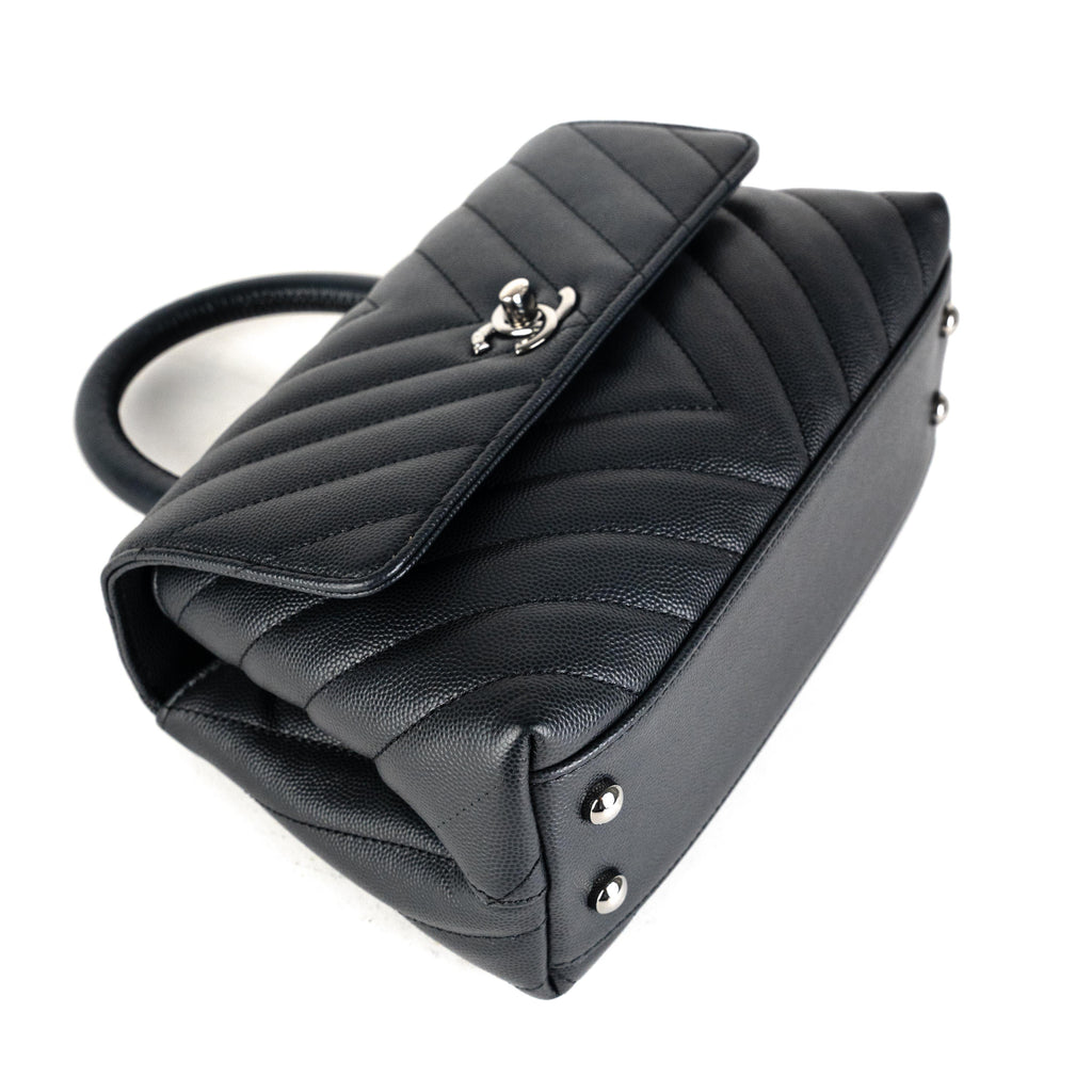 Chanel Coco Handle Small Caviar Dark Grey