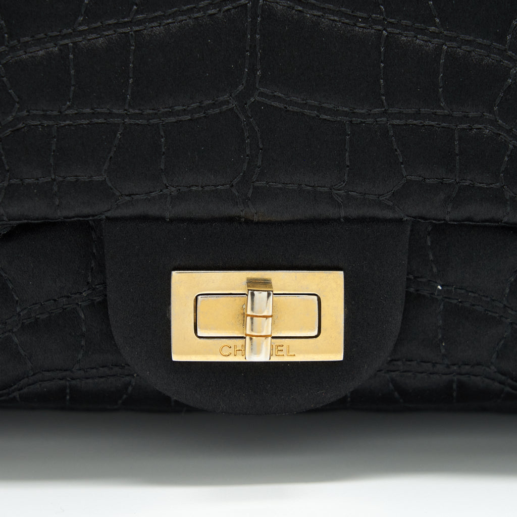 Chanel 2.55 Reissue Flap Bag Satin Black