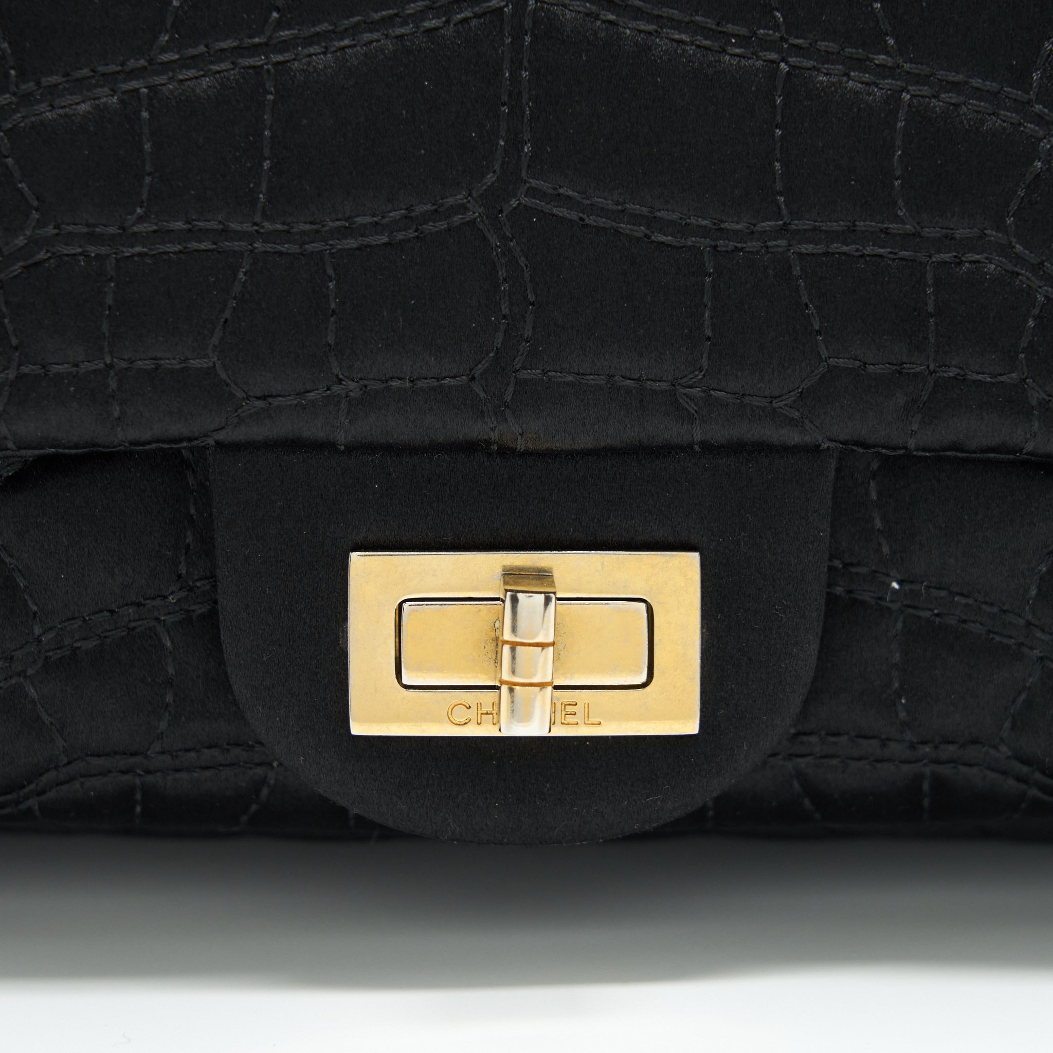 Chanel 2.55 Reissue Flap Bag Satin Black