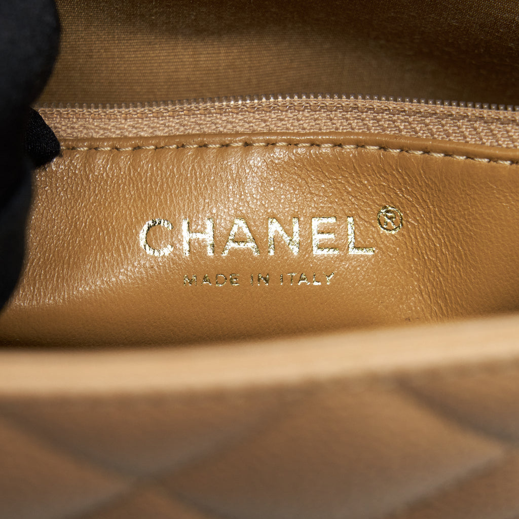 Chanel Vintage Medallion Tote Bag Caviar Beige
