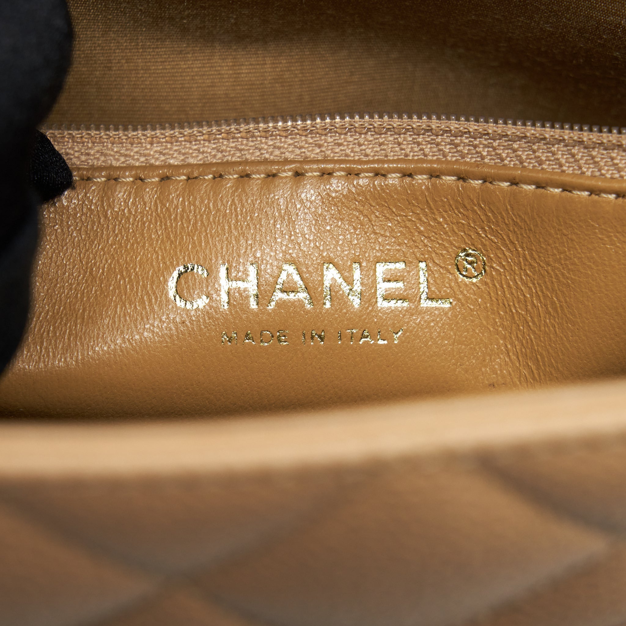 Chanel Vintage Medallion Tote Bag Caviar Beige