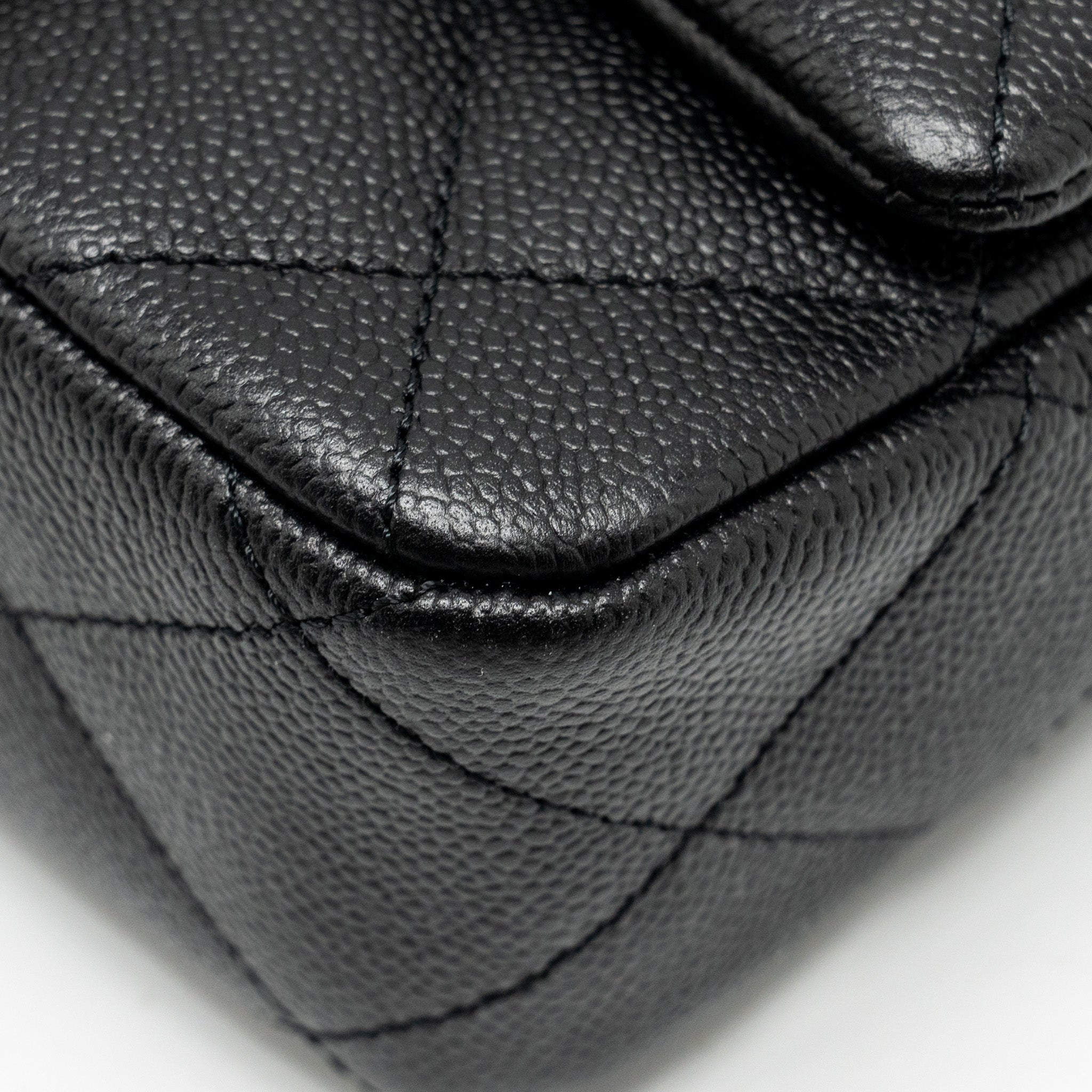 Chanel Coco Love Flap Bag with Adjustable Chain Caviar Black  (Microchip)