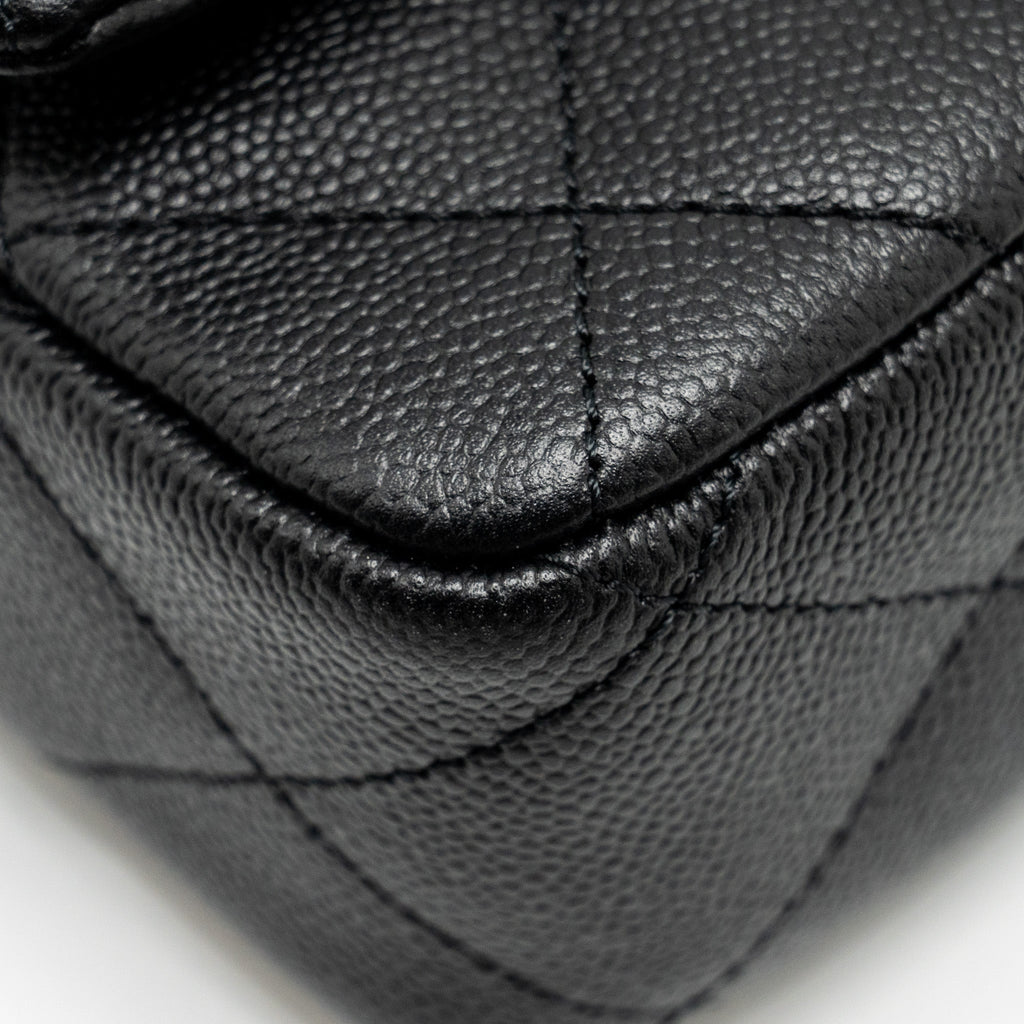 Chanel Coco Love Flap Bag with Adjustable Chain Caviar Black  (Microchip)