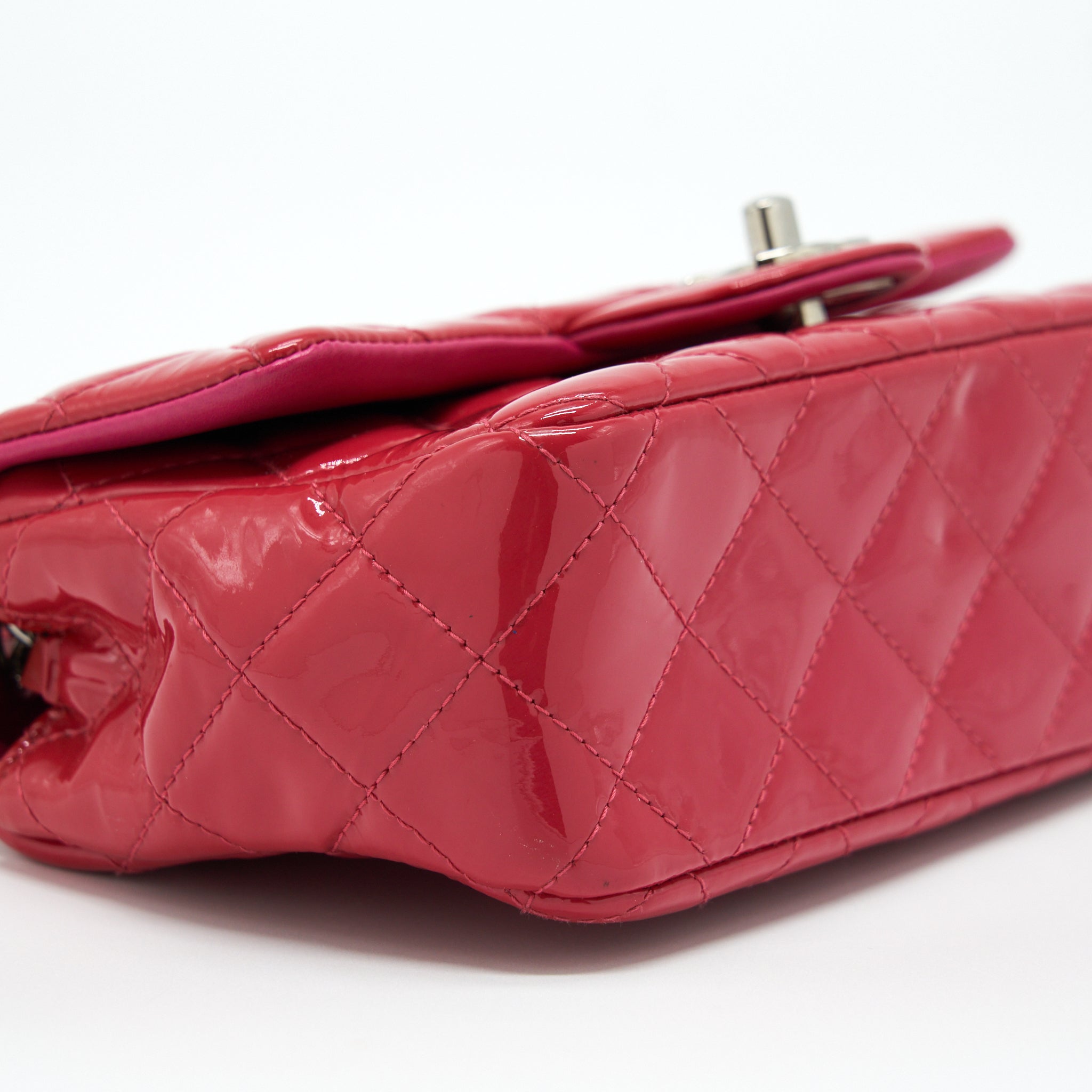 Chanel Mini Rectangular Flap Bag Patent Pink
