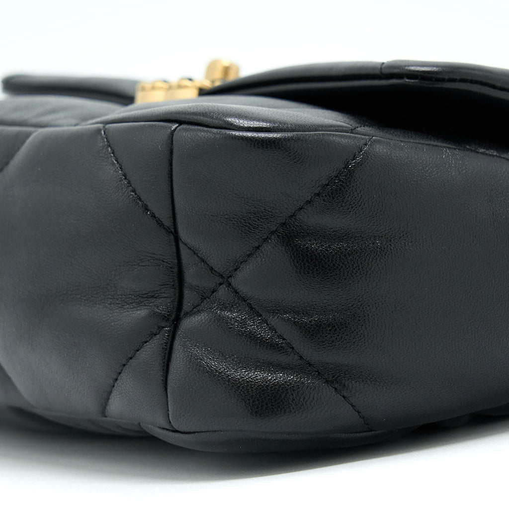 Chanel Small 19 Bag Lambskin Black Multicolour Hardware