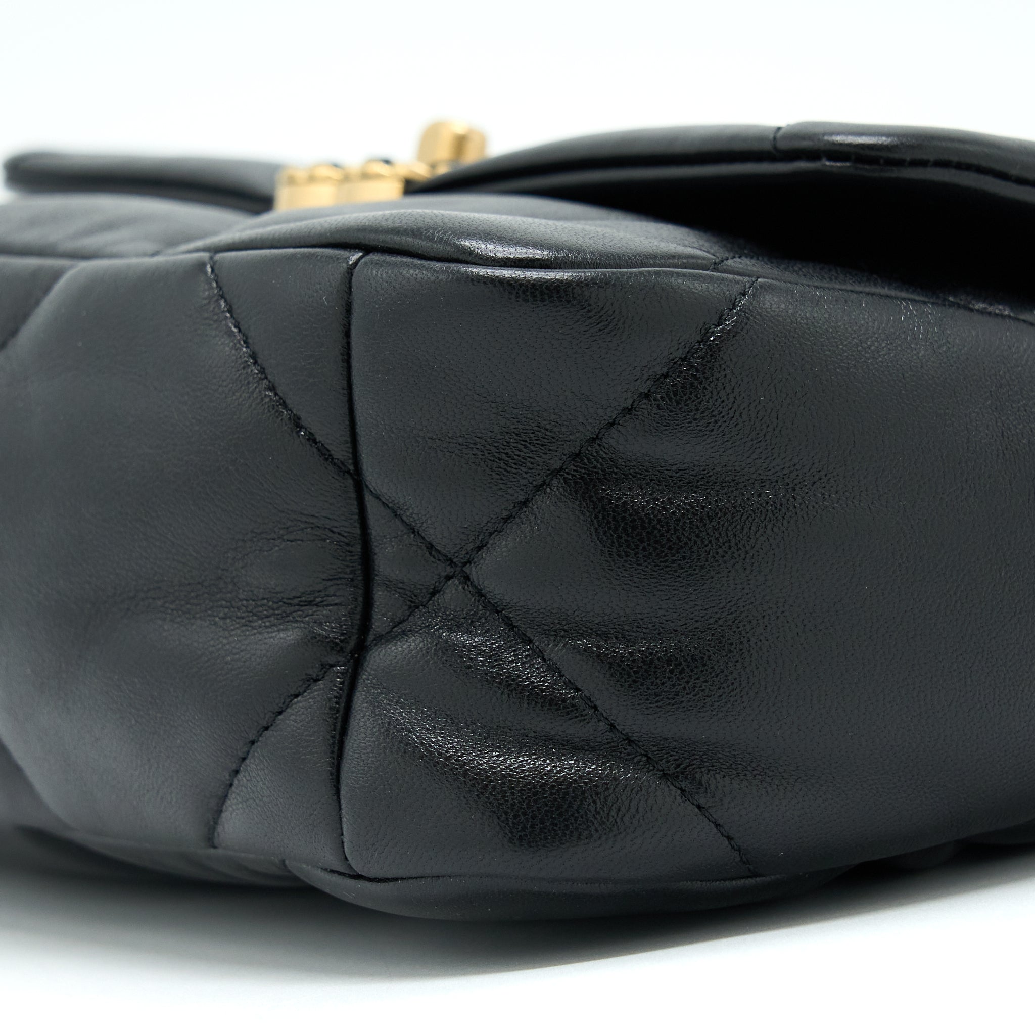 Chanel Small 19 Bag Lambskin Black Multicolour Hardware