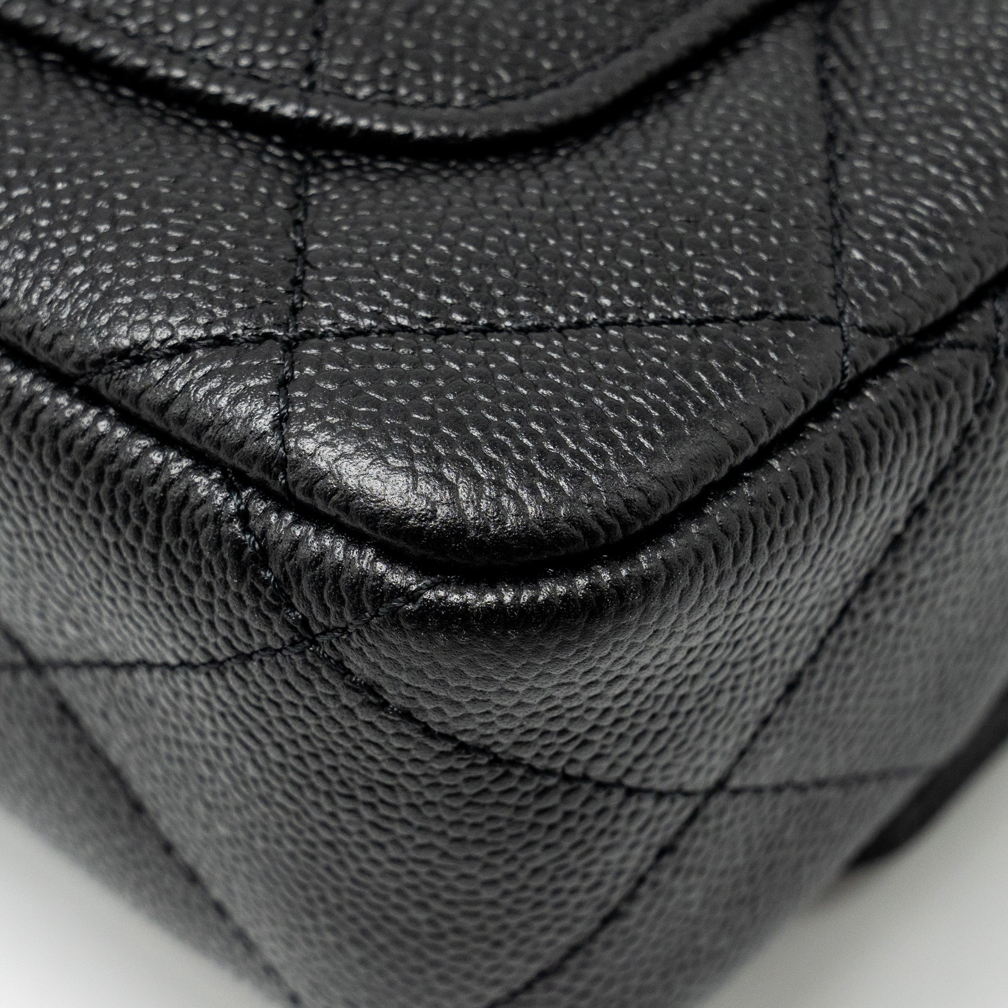 Chanel Coco Love Flap Bag with Adjustable Chain Caviar Black  (Microchip)