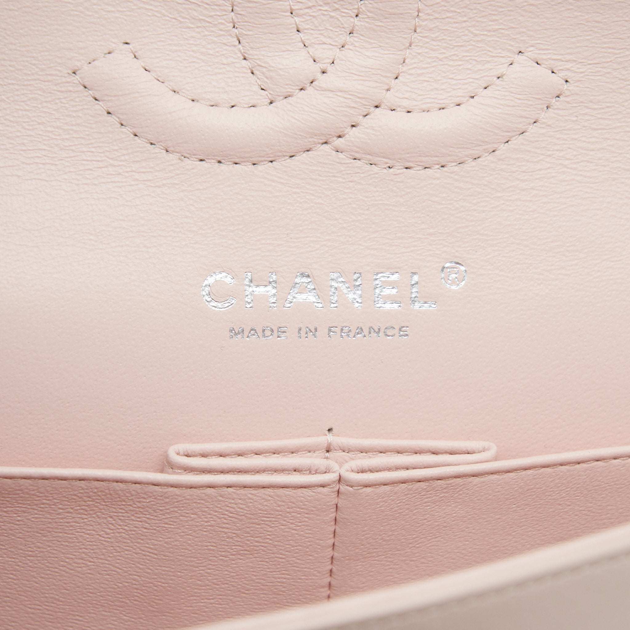 Chanel patent leather medium classic double flap bag Beige