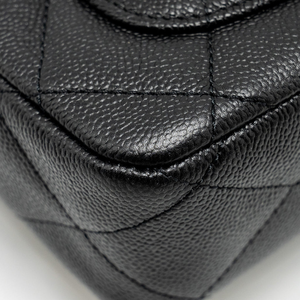Chanel Coco Love Flap Bag with Adjustable Chain Caviar Black  (Microchip)