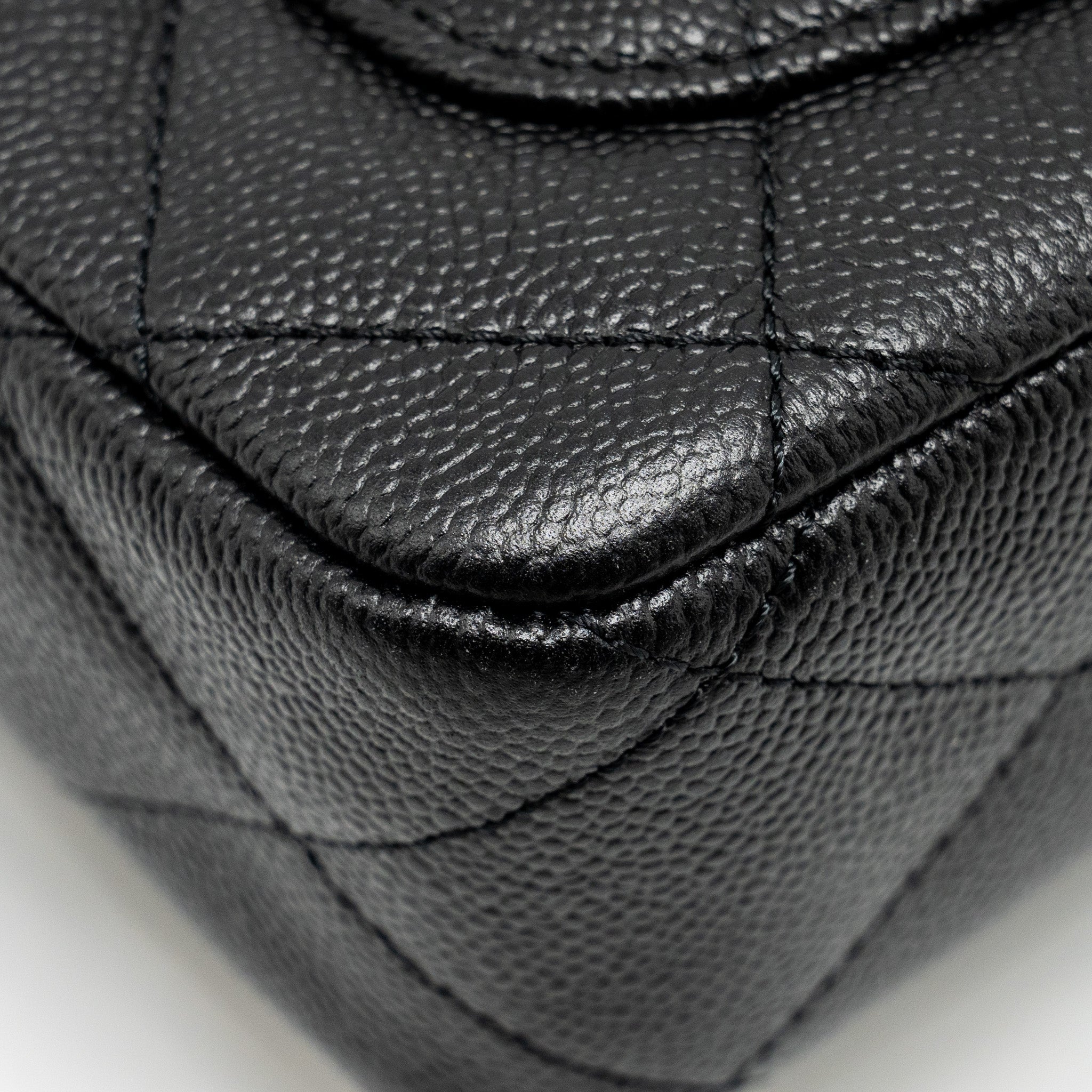 Chanel Coco Love Flap Bag with Adjustable Chain Caviar Black  (Microchip)