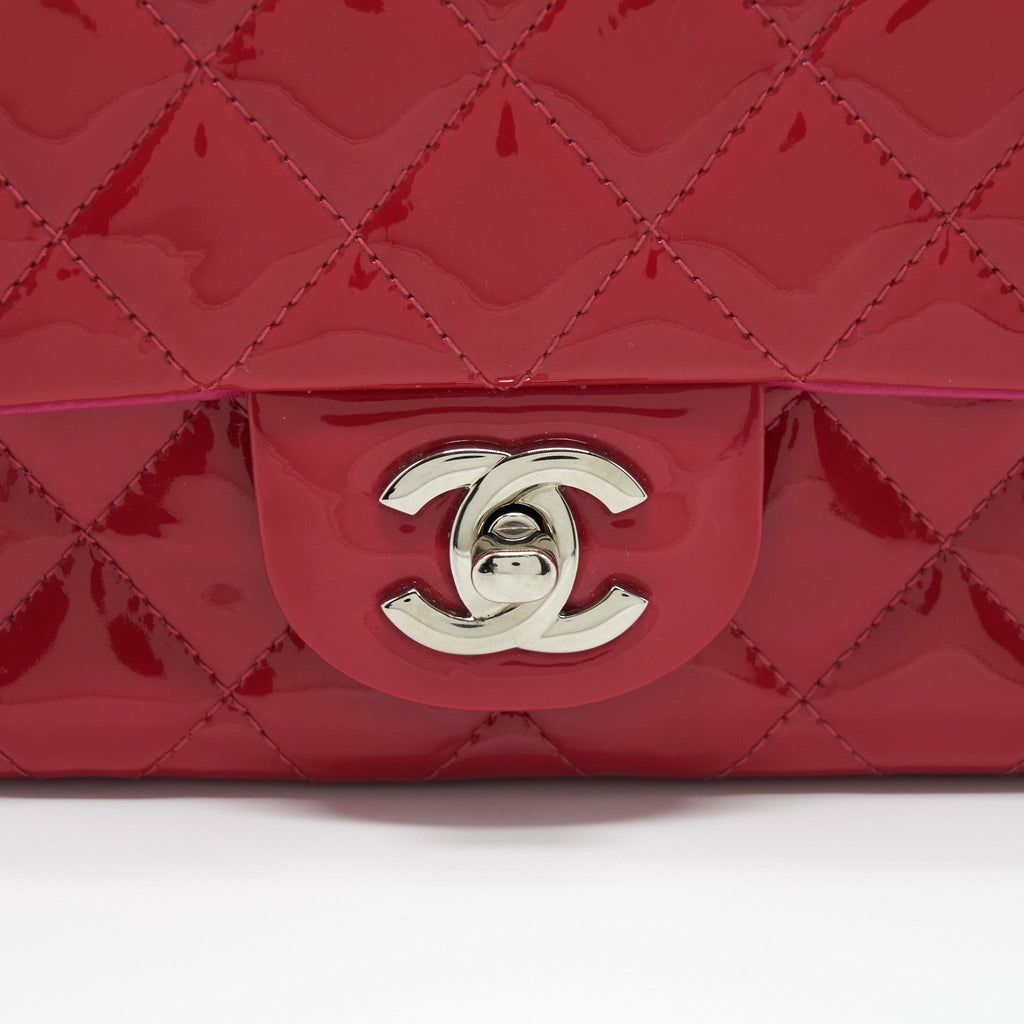 Chanel Mini Rectangular Flap Bag Patent Pink