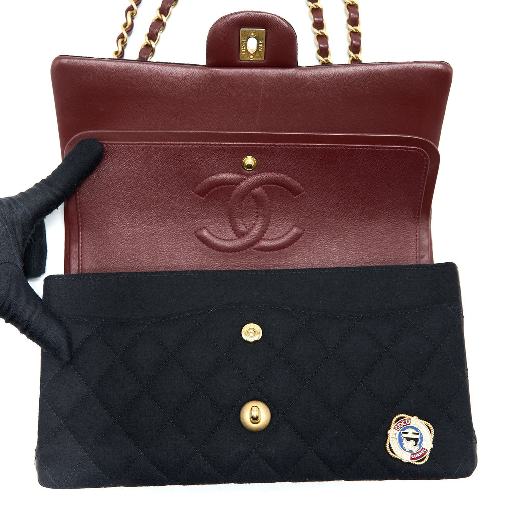 Chanel Medium Classic Double Flap Bag 2018 Metiers d’Art Paris-Hamburg Collection Wool