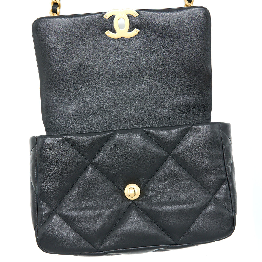 Chanel Small 19 Bag Lambskin Black Multicolour Hardware