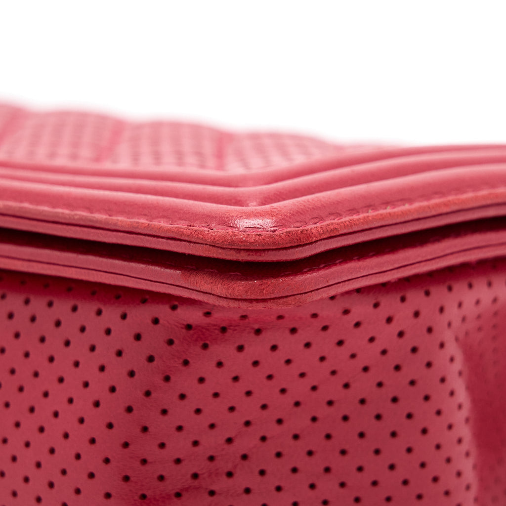 Chanel Medium Boy Bag Lambskin Red