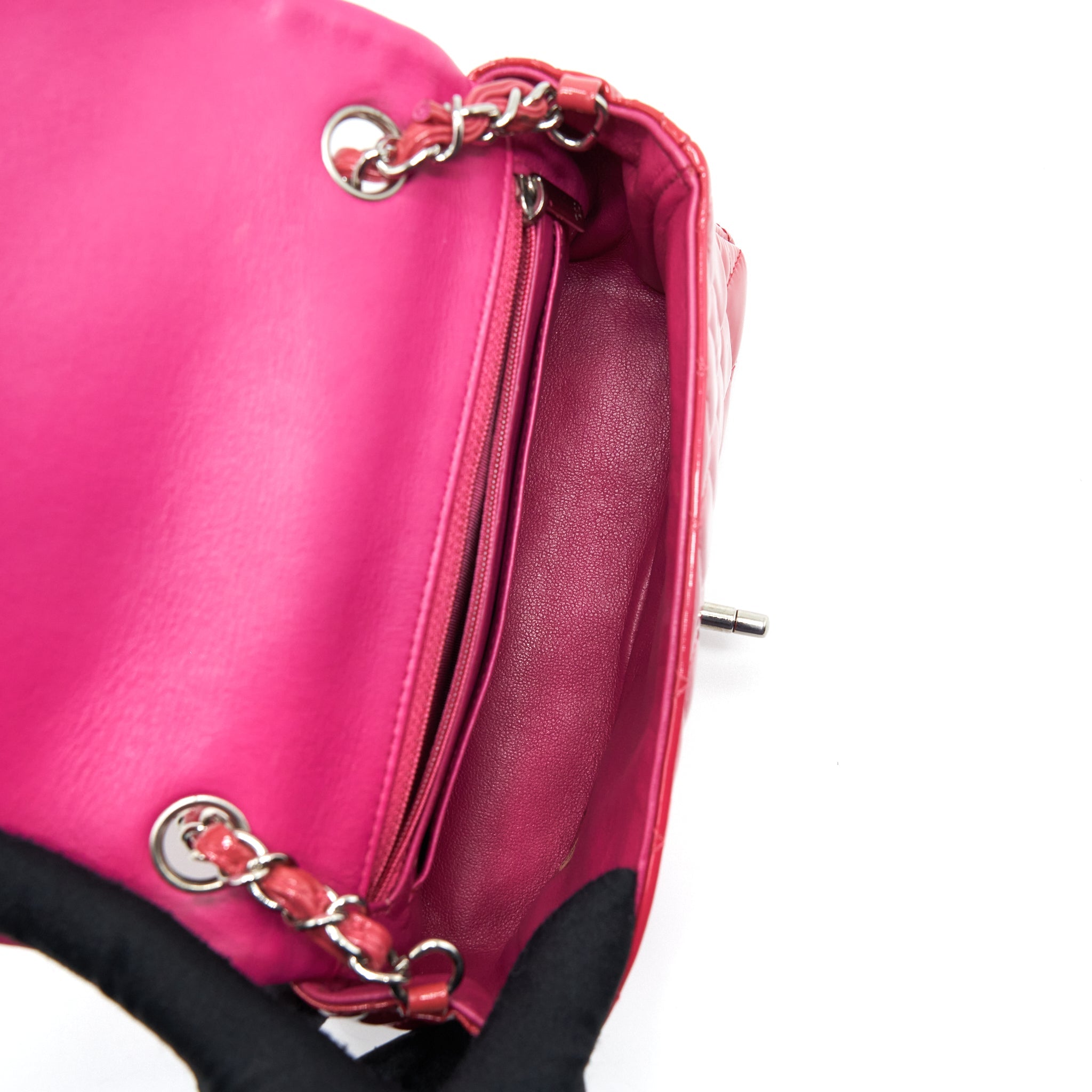 Chanel Mini Rectangular Flap Bag Patent Pink