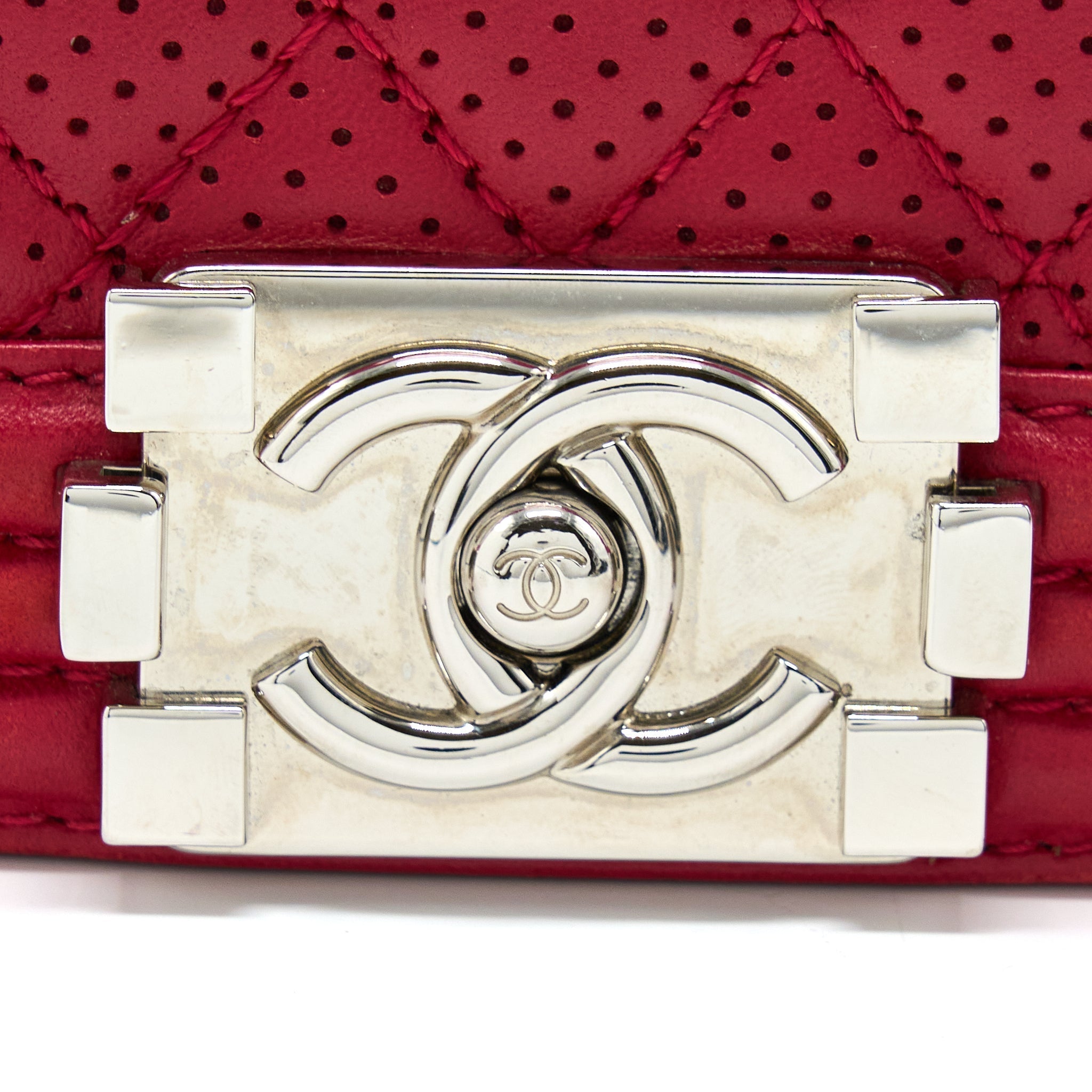 Chanel Medium Boy Bag Lambskin Red