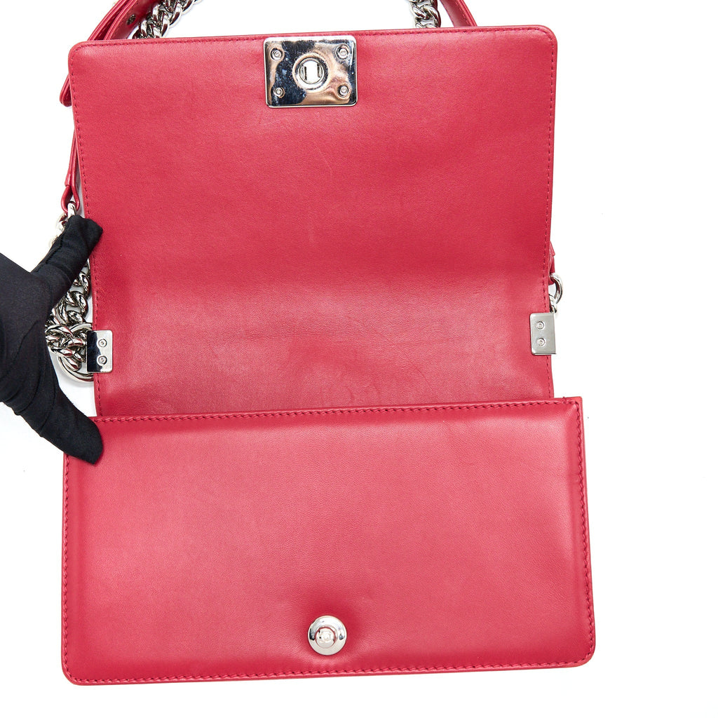 Chanel Medium Boy Bag Lambskin Red