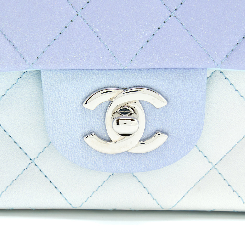 Chanel 21K Mini Rectangular Flap Bag Lambskin Multicolour Ombré Iridescent