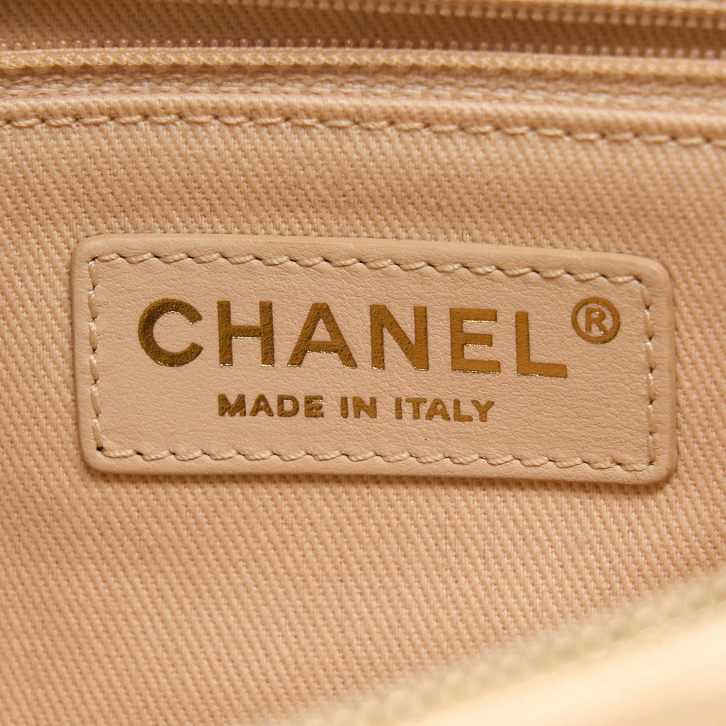 Chanel Coco Top Handle Flap Bag Caviar Beige