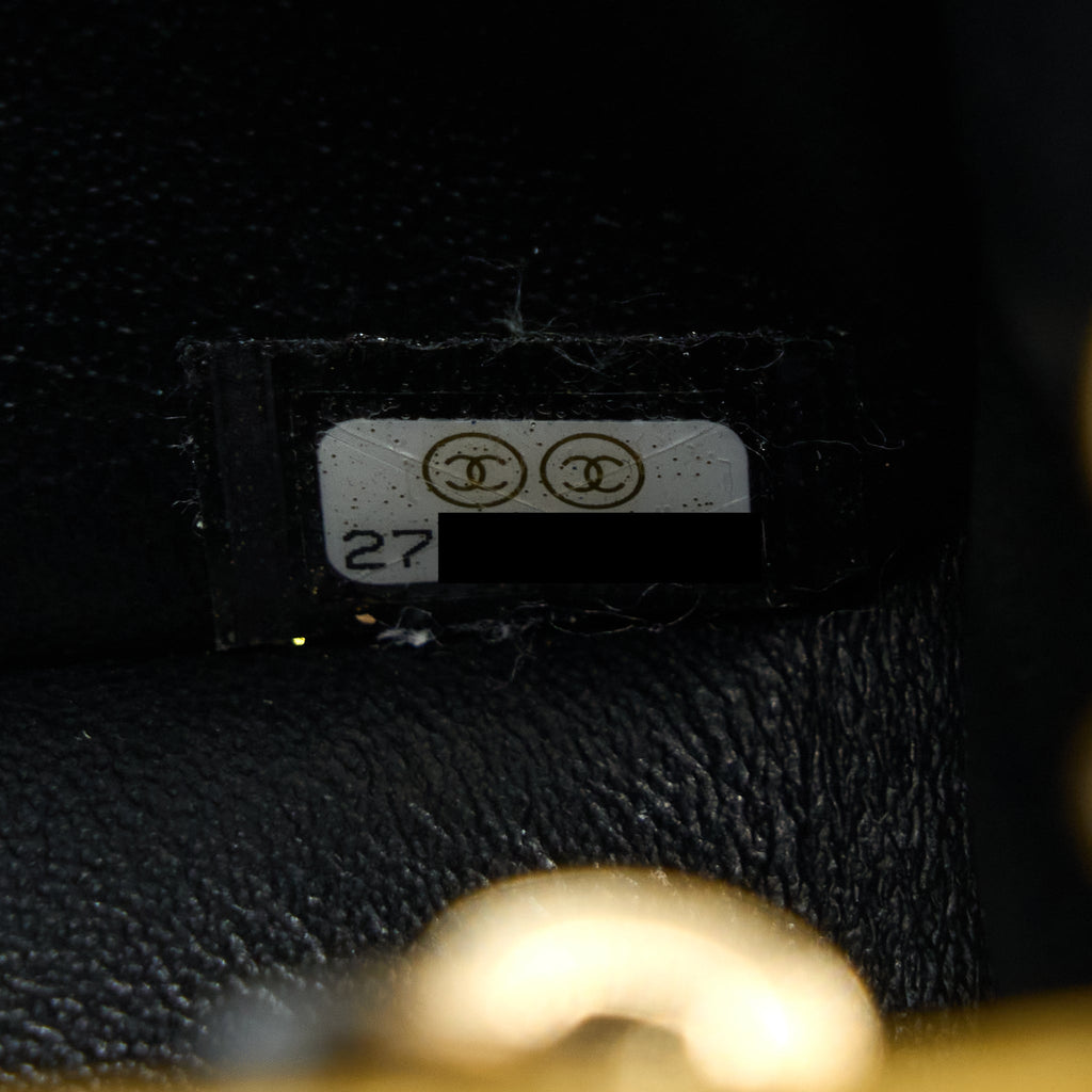 Chanel Mini Rectangular Flap Bag Croc Embossed Calfskin Gold