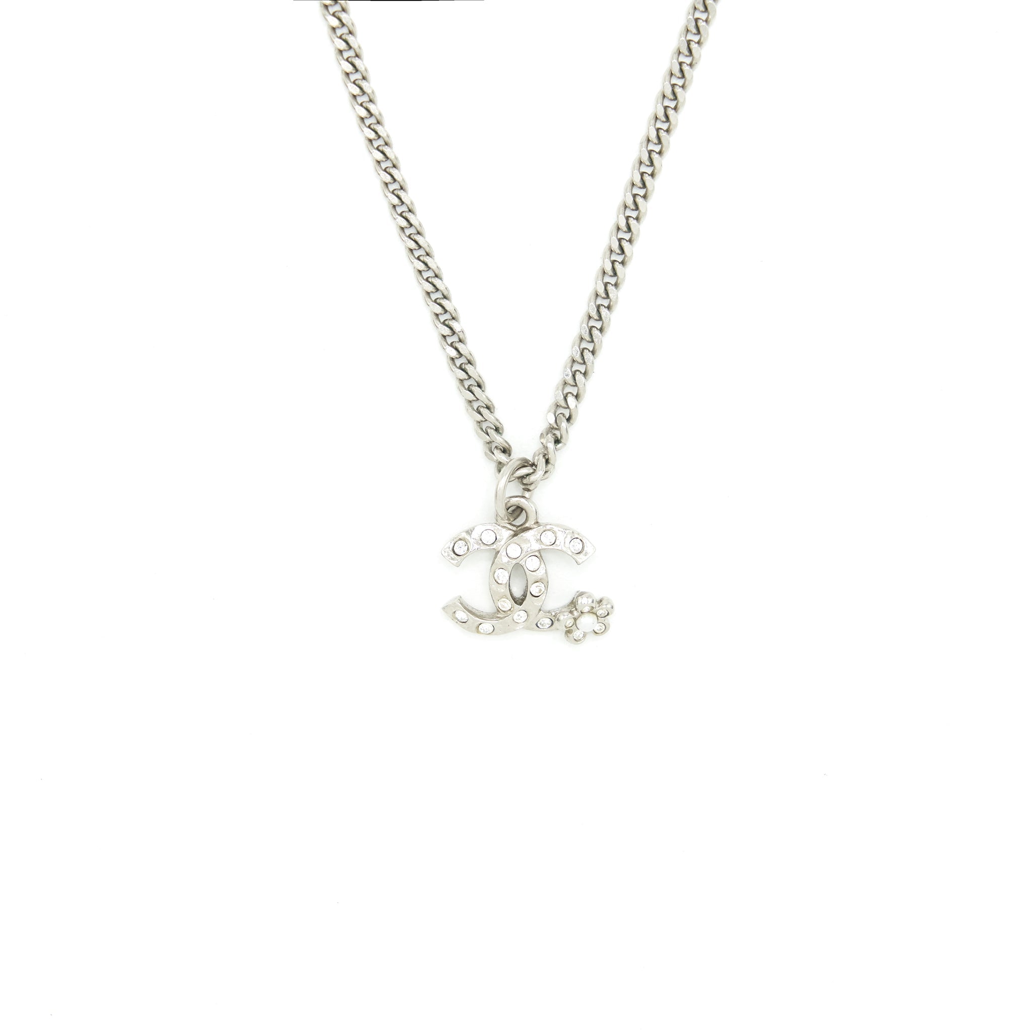 Chanel mini CC logo necklace
