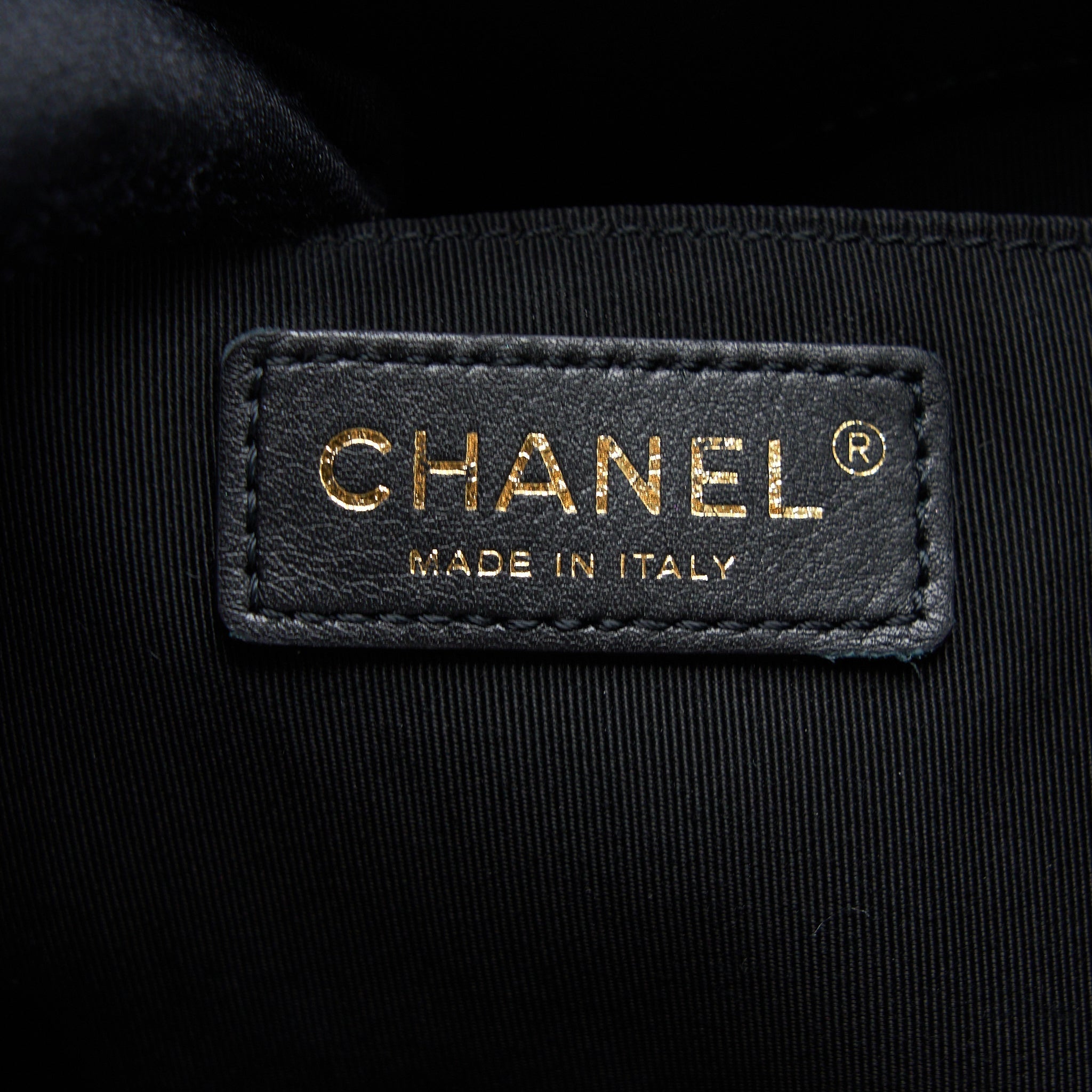 Chanel Drawstring Bucket Bag Calfskin Black L