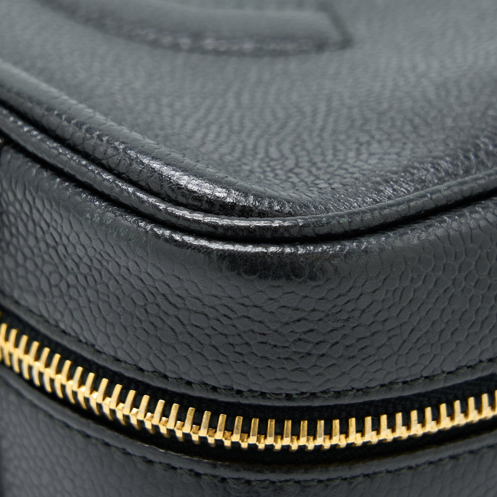 Chanel Vintage CC Logo Vanity Caviar Black
