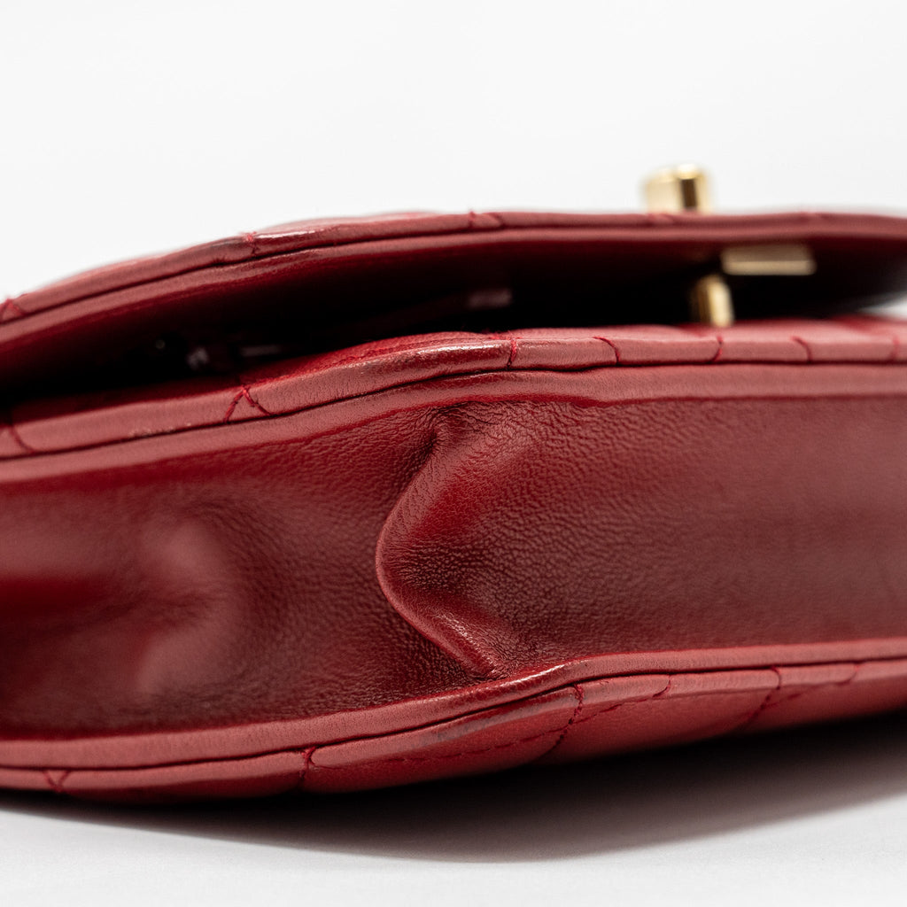 Chanel Trendy CC Wallet On Chain Lambskin Red L