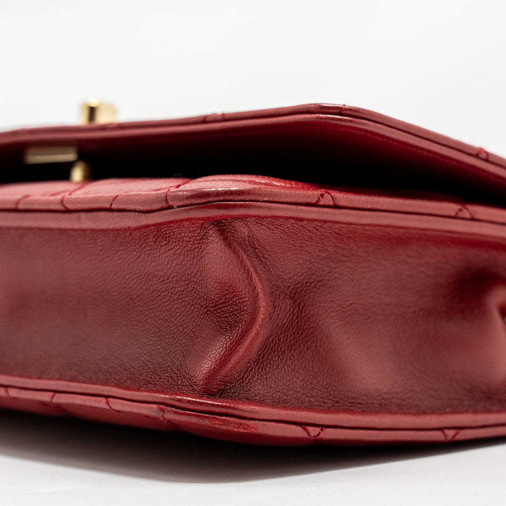Chanel Trendy CC Wallet On Chain Lambskin Red L