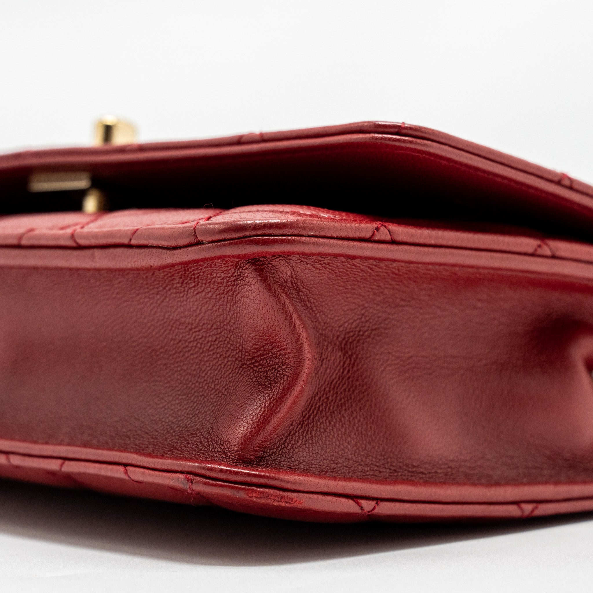 Chanel Trendy CC Wallet On Chain Lambskin Red L