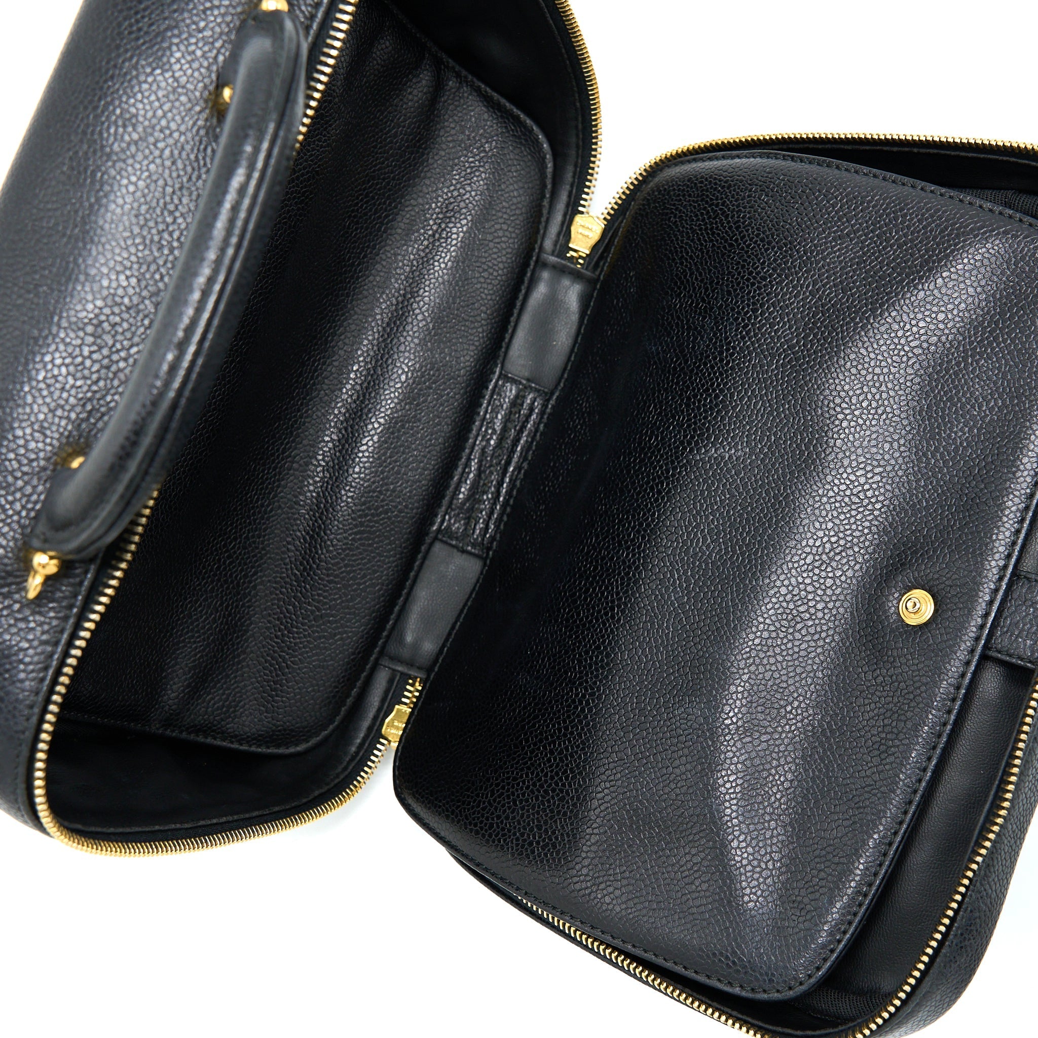 Chanel Vintage CC Logo Vanity Caviar Black