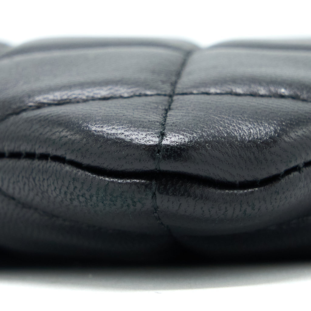 Chanel O Case Pouch Lambskin Black L