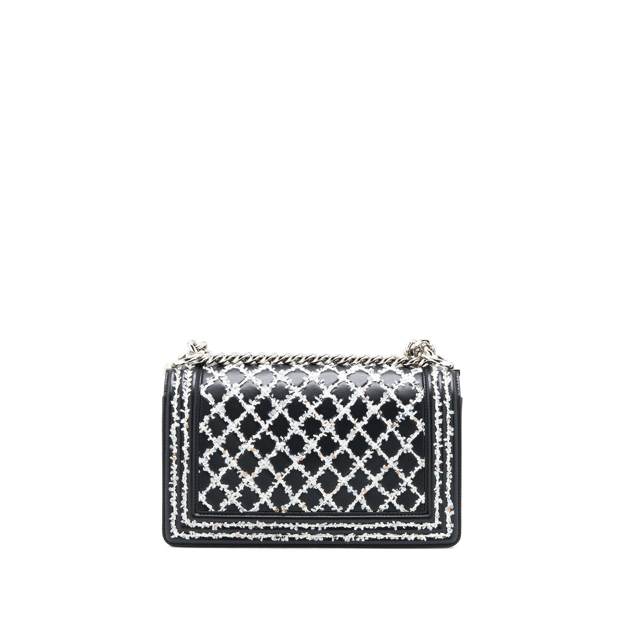 Chanel Medium Boy Bag Limited Lambskin Black/White