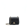 Chanel Mini Square Flap Bag Lambskin Black L