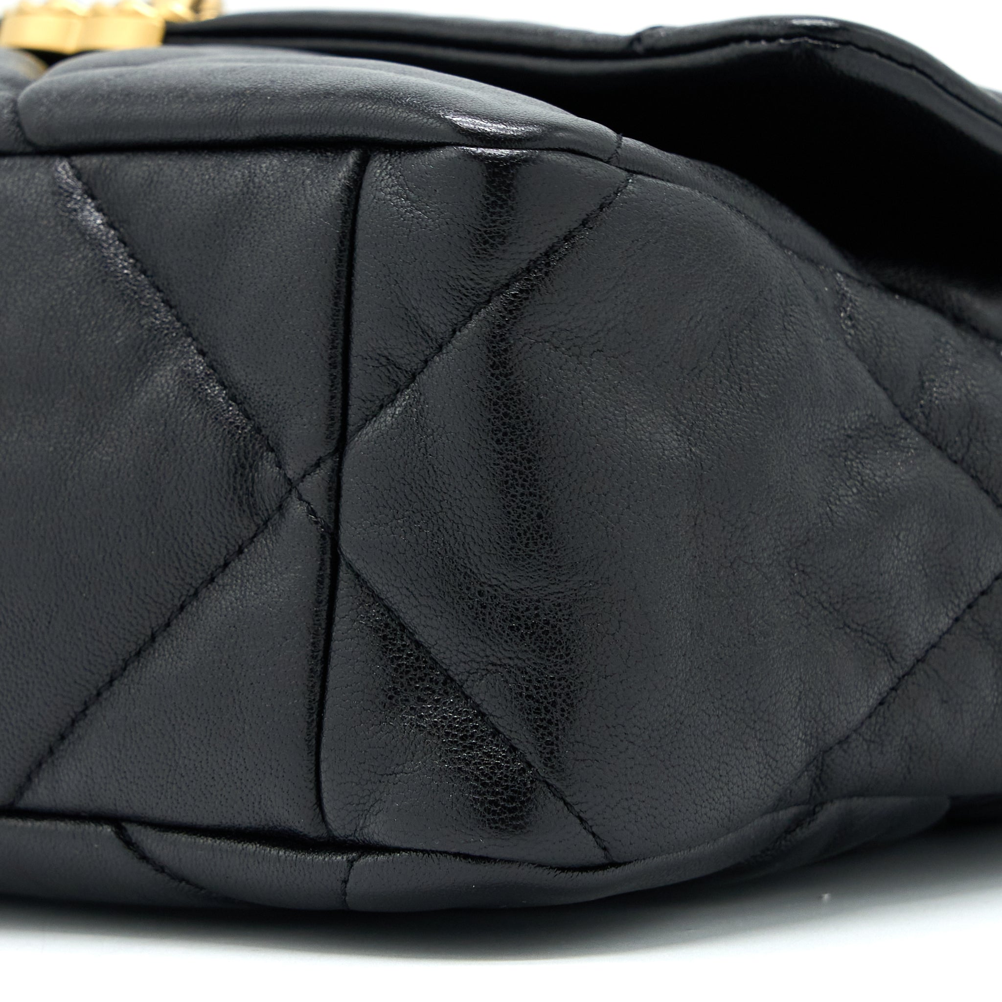 Chanel Medium 19 Bag Goatskin Black Multicolour Hardware
