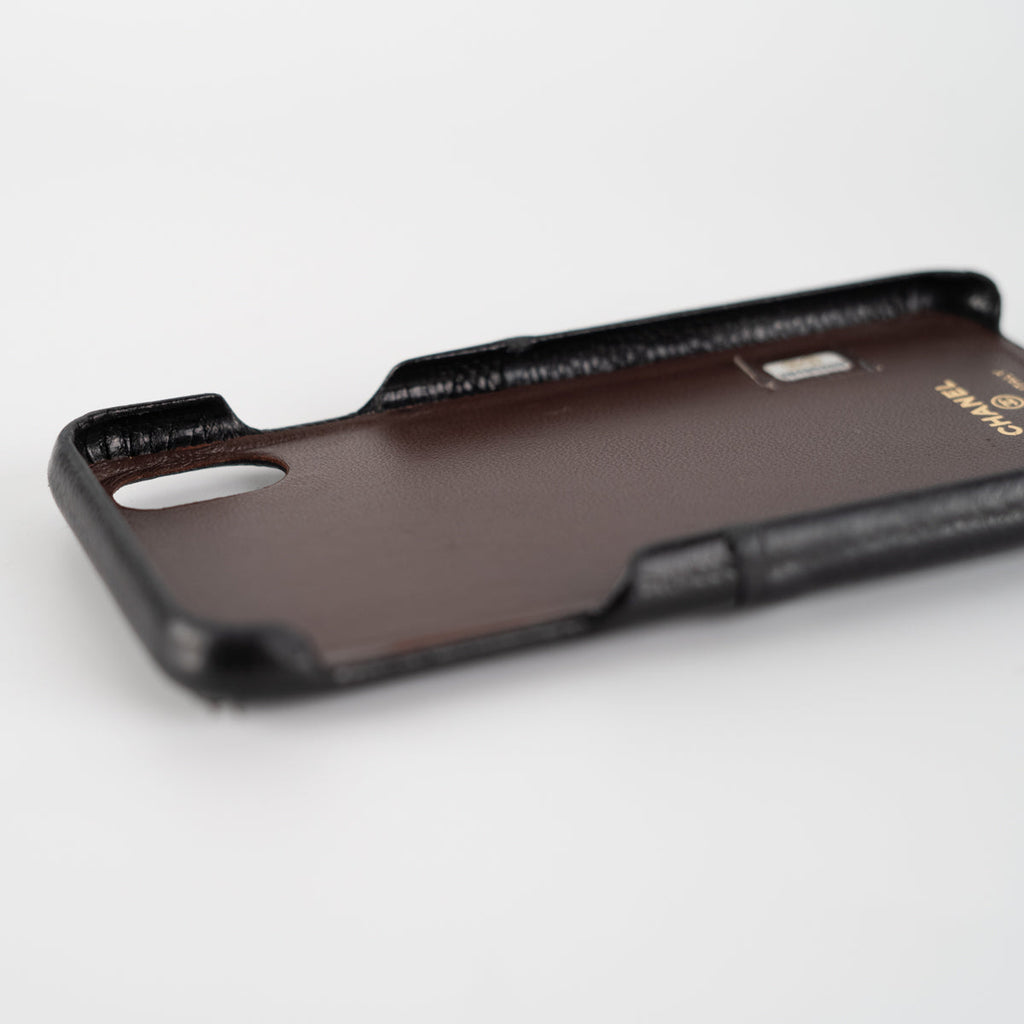 Chanel Quilted Caviar iPhone XS Max Case Black