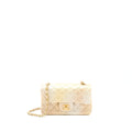 Chanel 22C MIni Rectangular Flag Bag Goatskin Ombre Beige Brushed  (Microchip)