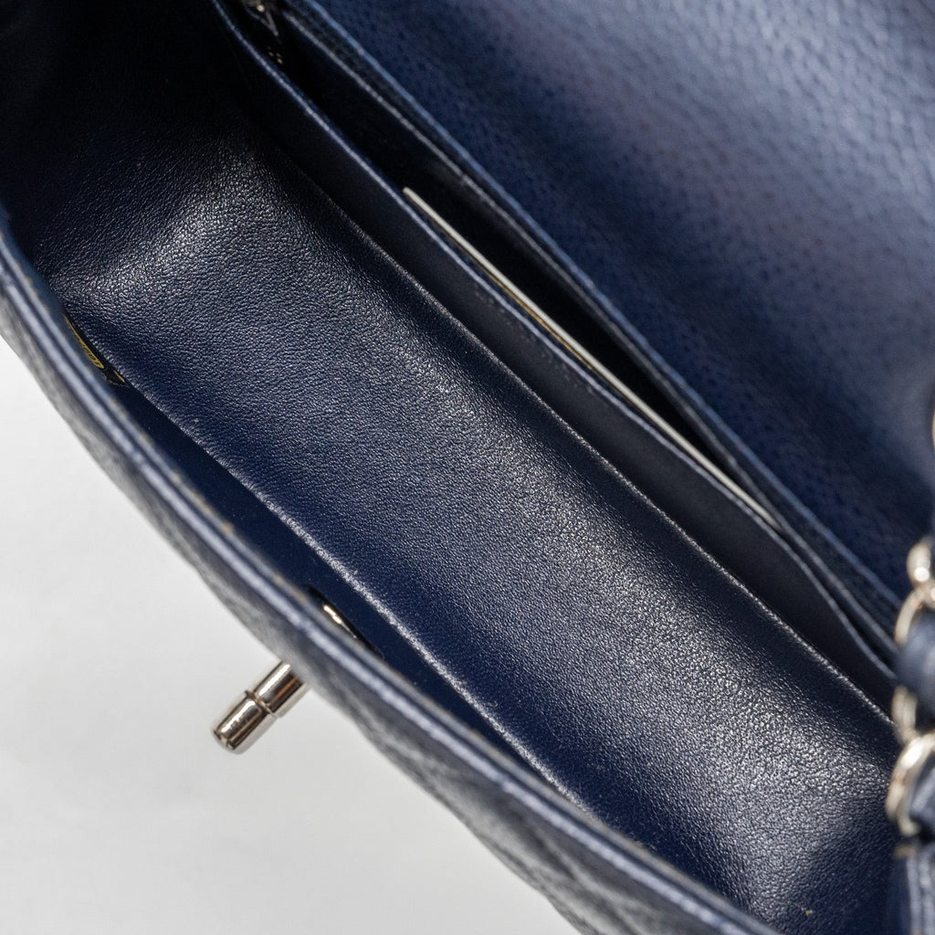Chanel Classic Mini Rectangular Flap Bag Caviar Navy