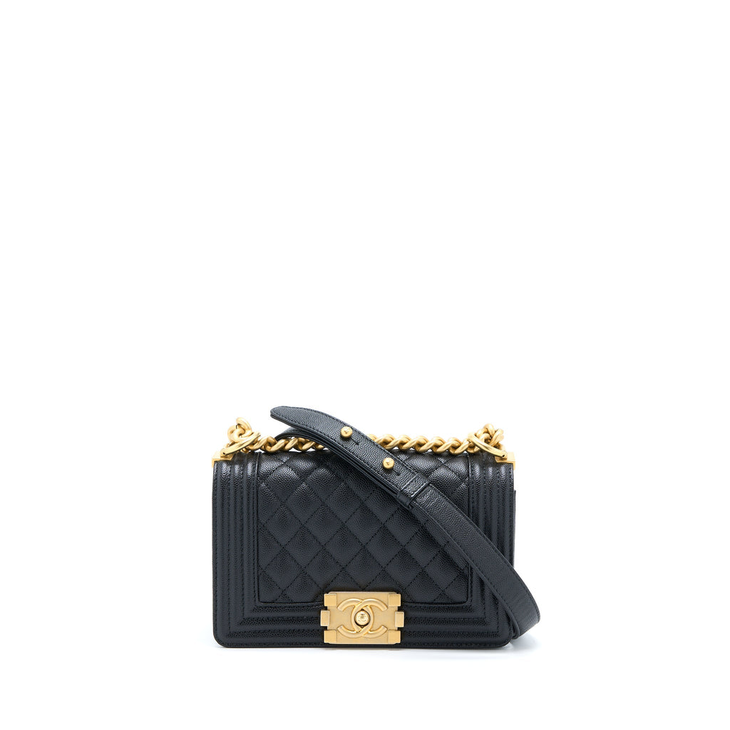 Chanel Small Boy Bag Caviar Black
