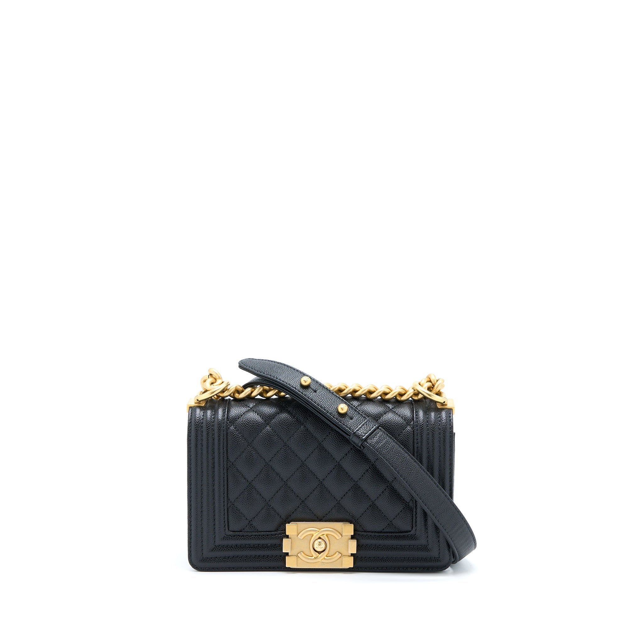 Chanel Small Boy Bag Caviar Black