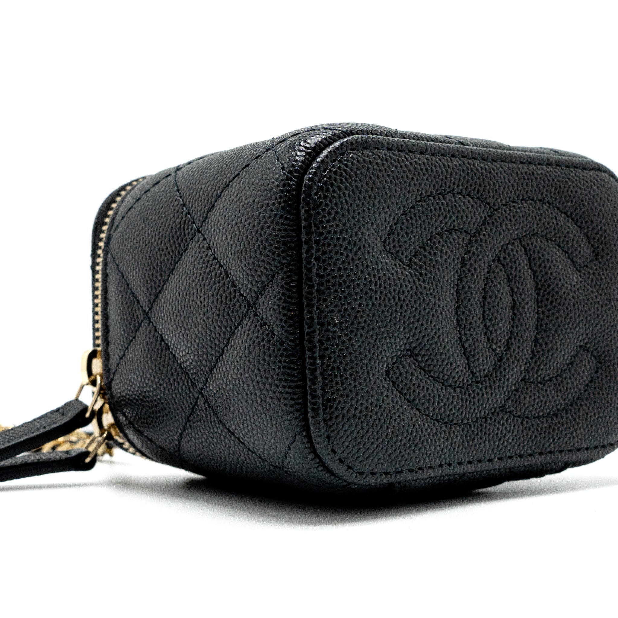 Chanel Mini Vanity with Chain Caviar Black L (Microchip)