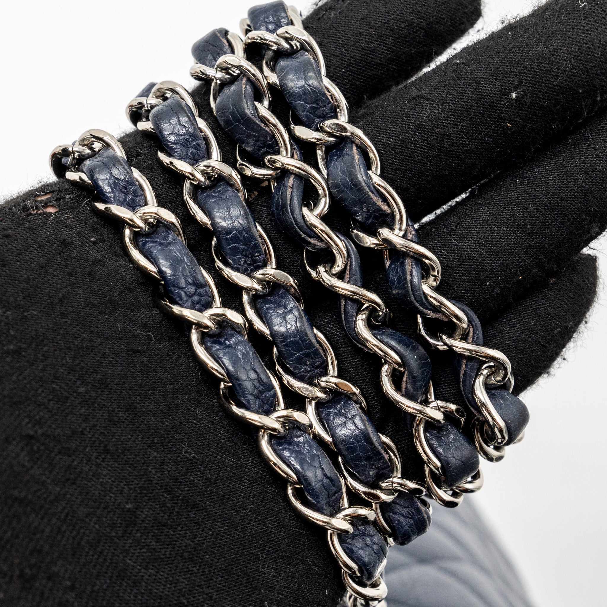 Chanel Classic Mini Rectangular Flap Bag Caviar Navy