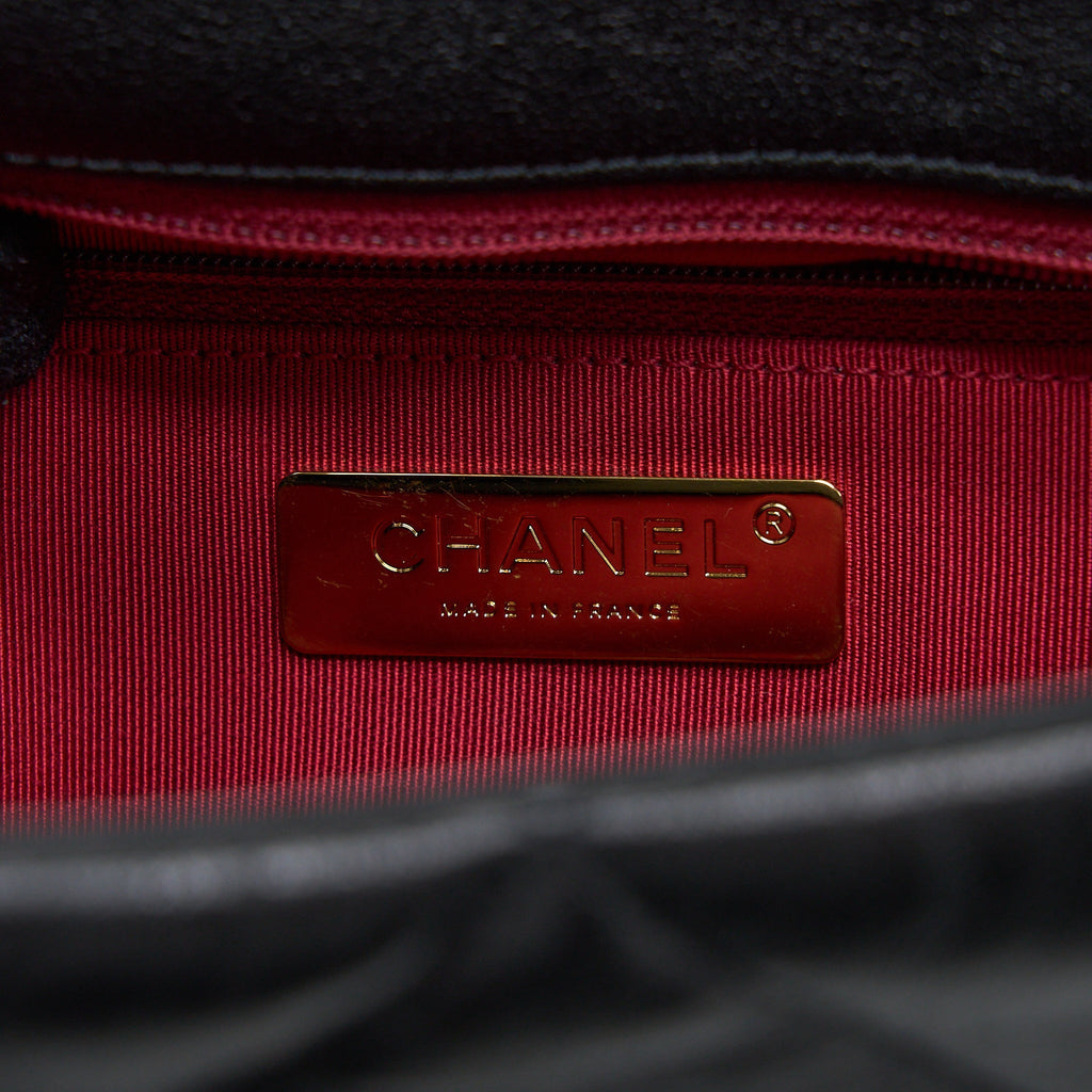 Chanel Medium 19 Bag Goatskin Black Multicolour Hardware